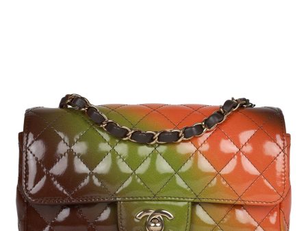 Chanel  Senegal Collection  Sunset Patent Leather Mini Classic Flap Bag Light Gold Hardware Online Sale