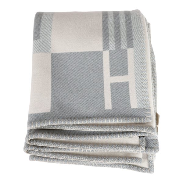 Hermes  Ithaque  Gris and Perle Blanket Fashion