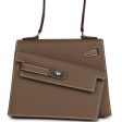 Hermes Kelly Sellier en Desordre 20 Etoupe Epsom Palladium Hardware Discount