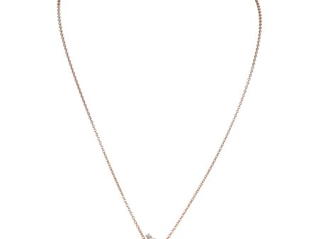 Hermes 18k Rose Gold San Coloris White Diamond Finesse Pendant Necklace on Sale