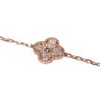 Van Cleef & Arpels Vintage Alhambra 18k Rose Gold 5 Motif Grey Mother of Pearl and Diamond Bracelet Online now