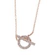 Hermes 18k Rose Gold San Coloris Diamond Finesse Pendant Necklace For Discount