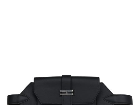 Hermes Elan Pocket Belt 24 Black Swift Palladium Hardware For Sale