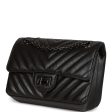 Chanel Mini Reissue 2.55 SO Black Chevron Calfskin Black Hardware For Cheap