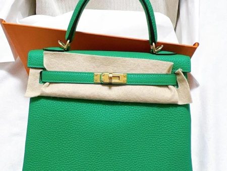 Hermes Kelly 25cm Menthe Togo GHW Online now