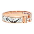 Hermes Dans Les Nuages Clic Clac H Narrow Enamel Bracelet PM RGHW For Discount