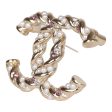 Chanel Twisted CC Crystal and Faux Pearl Brooch Light Pink Gold Metal Sale