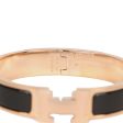 Hermes Black Clic Clac H Narrow Enamel Bracelet PM Gold Hardware Hot on Sale