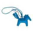 Hermes Bleu Zanzibar Grigri Horse Rodeo Bag Charm PM Online now