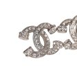 Chanel Silver Crystal Argent CC Earrings on Sale