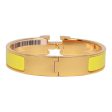 Hermes Jaune Tennis Clic Clac H Narrow Enamel Bracelet PM GHW Fashion