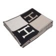 Hermes  Avalon III  Gris and Black Blanket For Discount