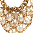 Pre-owned Chanel Layered Pearl Cluster Necklace Gold Hardware on Sale