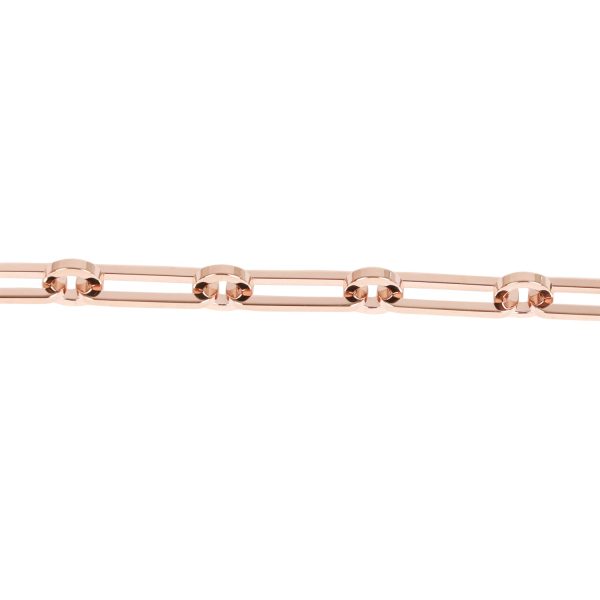 Hermes 18k Rose Gold Diamond Pave PM Kelly Chaine Bracelet Online Sale