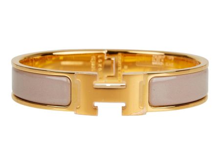 Hermes Marron Fonce Clic Clac H Narrow Enamel Bracelet PM GHW Online