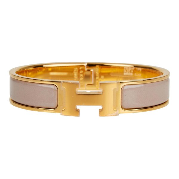 Hermes Marron Fonce Clic Clac H Narrow Enamel Bracelet PM GHW Online