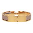 Hermes Marron Glace Clic Clac H Narrow Enamel Bracelet PM GHW Supply