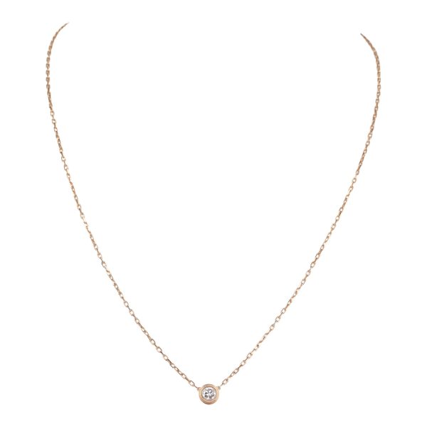 Cartier LM D Amour Pendant Necklace 18K Rose Gold and Diamond Online Sale