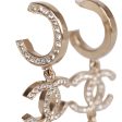 Chanel Pink Crystal CC Pendant Earrings Sale