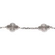 Van Cleef & Arpels Vintage Alhambra 5 Motif Bracelet 18K White Gold Supply