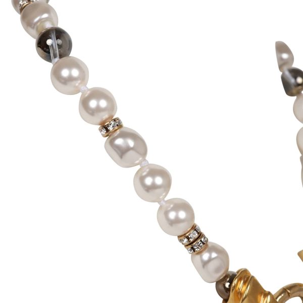 Chanel Pearl Choker with Clear Gripoix, Strass, and Gold Online Hot Sale