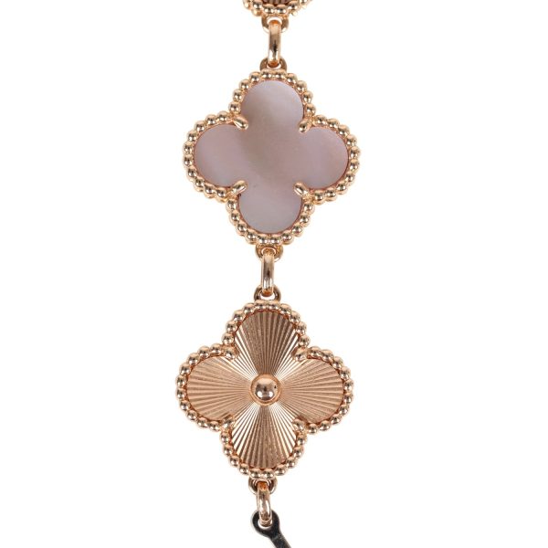 Van Cleef & Arpels Sweet Alhambra Watch Pink Mother of Pearl 18K Rose Gold Hardware For Sale