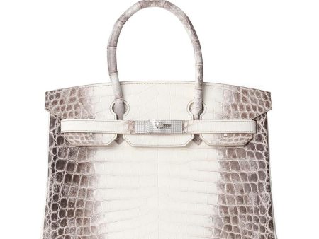 Hermes Birkin 30 Himalaya Niloticus Crocodile Diamond Encrusted Hardware on Sale