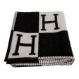 Hermes  Avalon III  Ecru and Black Blanket Online Sale