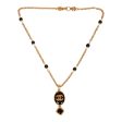 Vintage Chanel 24K Gold Plated Embossed CC Logo Pendant Necklace For Sale