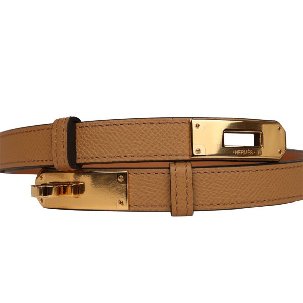 Hermes Kelly Pocket 18 Belt Biscuit Nata Epsom Gold Hardware For Cheap