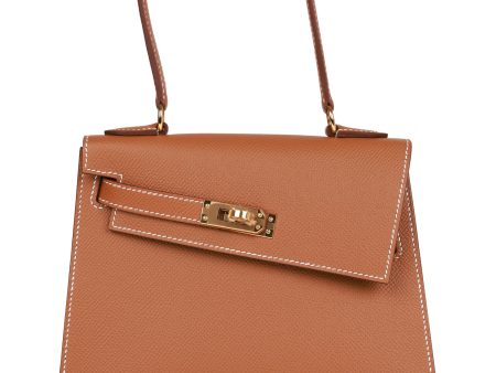 Hermes Kelly Sellier en Desordre 20 Gold Epsom Gold Hardware Hot on Sale