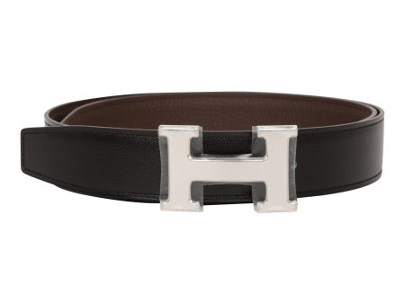 Hermes 32mm Reversible Black Chocolate Constance H Belt 85cm Palladium Buckle NO RESERVE! For Cheap