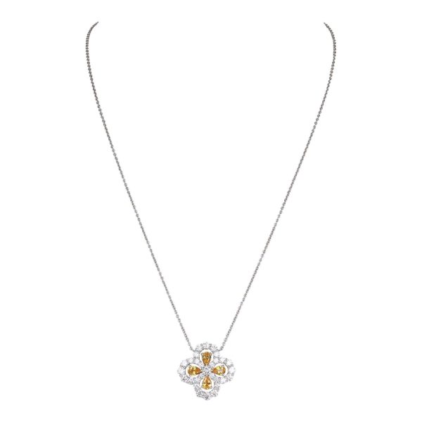 Harry Winston Loop Full Motif Pendant Yellow Sapphire and Diamond Platinum Hot on Sale