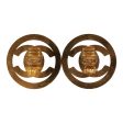 Vintage Chanel 24K Gold Plated CC Circle Turnlock Earrings Online now