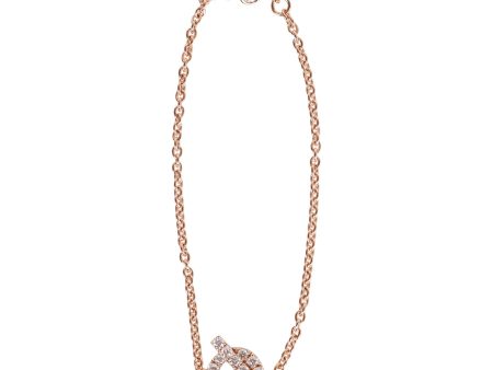 Hermes 18k Rose Gold Diamond Finesse Pendant Bracelet Discount