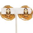 Vintage Chanel 24K Gold Plated White Gripoix Earrings Supply