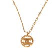 Vintage Chanel 24K Gold Plated Crystal CC Charm Pendant Necklace Supply