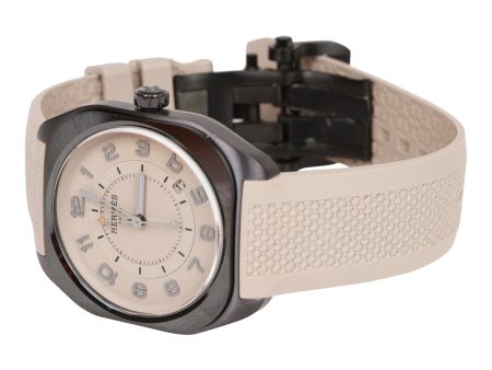 Hermes Limited Edition Hodinkee Taupe Titanium Rubber 39mm Automatic Watch Discount