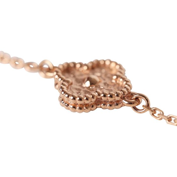 Van Cleef & Arpels Sweet Alhambra 18k Rose Gold Motif Bracelet Hot on Sale