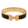 Hermes Black Clic Clac H Narrow Enamel Bracelet PM GHW Online