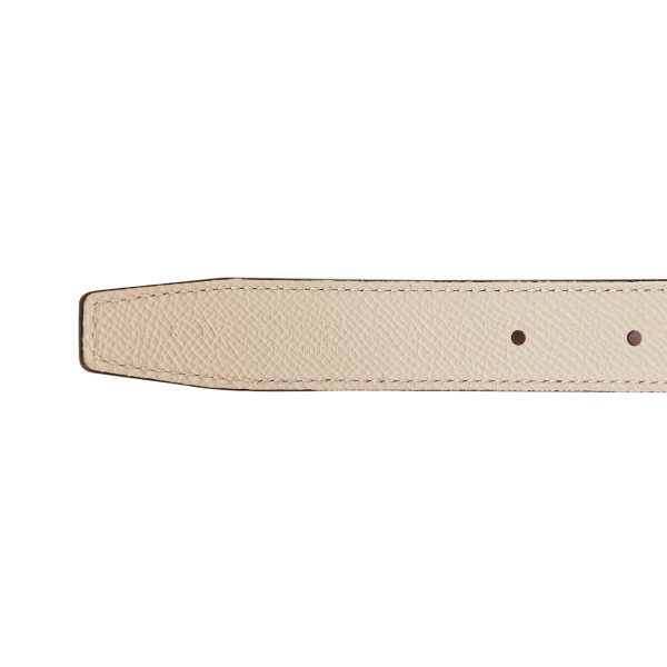 Hermes 24mm Reversible Rouge H White Constance H Belt 85cm Gold Buckle Online now