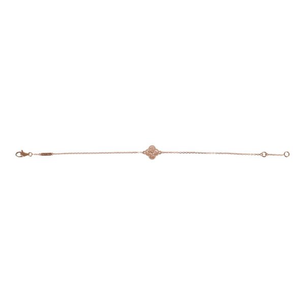 Van Cleef & Arpels Sweet Alhambra 18k Rose Gold Motif Bracelet Hot on Sale