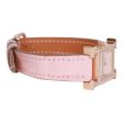 Hermes Rose Pale and Rose Opal Matte Alligator Heure H XS Diamond Watch For Sale