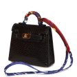 Hermes Black Lizard Mini Kelly Twilly Bag Charm Cheap