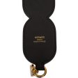 Hermes Black and Gold Epsom Maillons Shoulder Strap 109cm For Sale