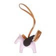 Hermes Pegasus Rodeo Bag Charm PM Sesame, Mauve Pale and Ebene Lambskin Supply