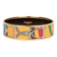 Hermes Multicolor Wide Printed Enamel Bracelet PM (65) Sale