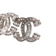 Chanel Silver Crystal Argent CC Earrings on Sale