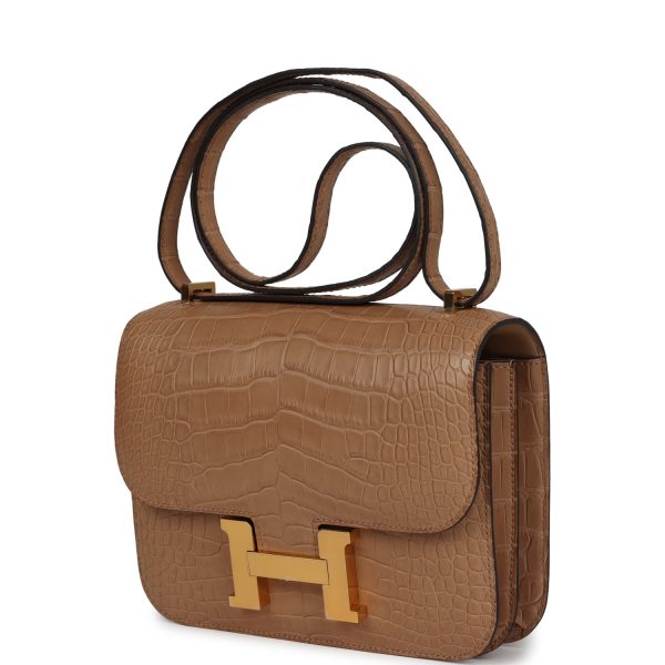 Hermes Constance 18 Chai Matte Alligator Gold Hardware Hot on Sale