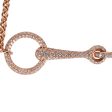 Hermes 18k Rose Gold Diamond Filet d Or Very Small Bracelet For Sale